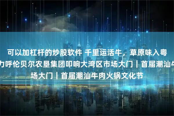 可以加杠杆的炒股软件 千里运活牛,草原味入粤!“媒体+”助力呼伦贝尔农垦集团叩响大湾区市场大门|首届潮汕牛肉火锅文化节